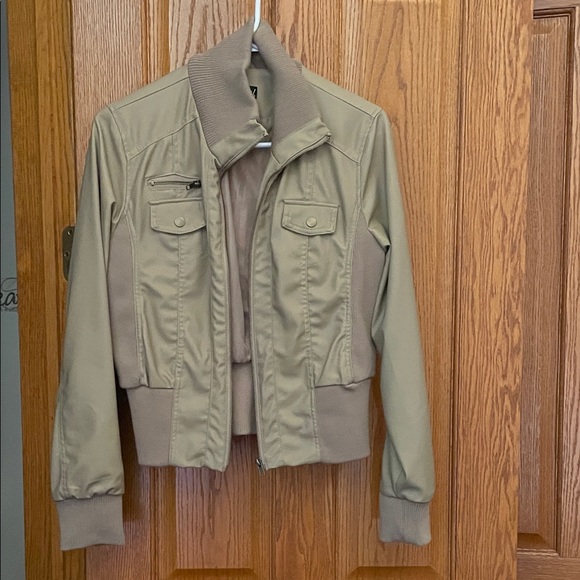 Wet Seal Jackets & Blazers - Wet Seal Tan Bomber Jacket